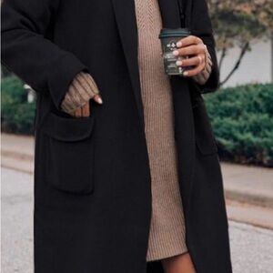 Chic Black Trench Coat